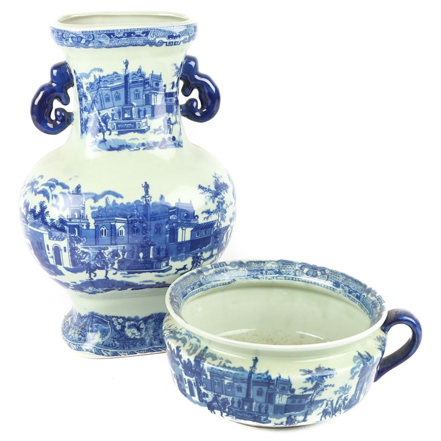 Chinese Porcelain Transferware Vessels