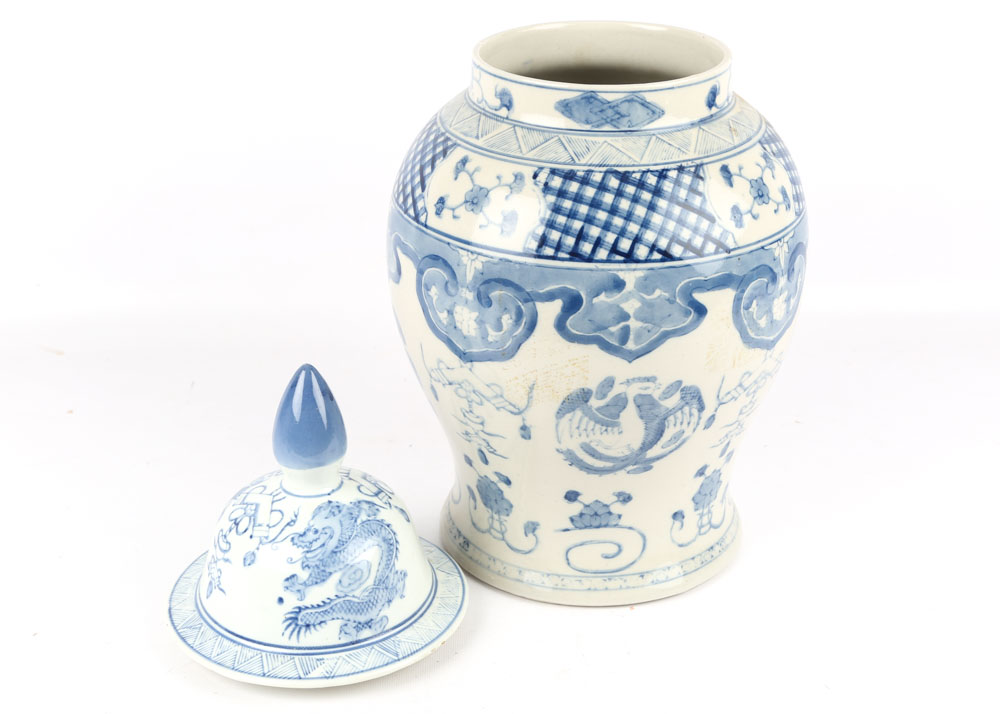 Chinese Ceramic Covered Urn