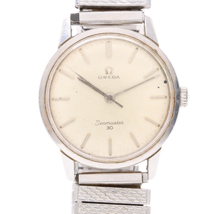 Omega Stainless Steel Wristwatch