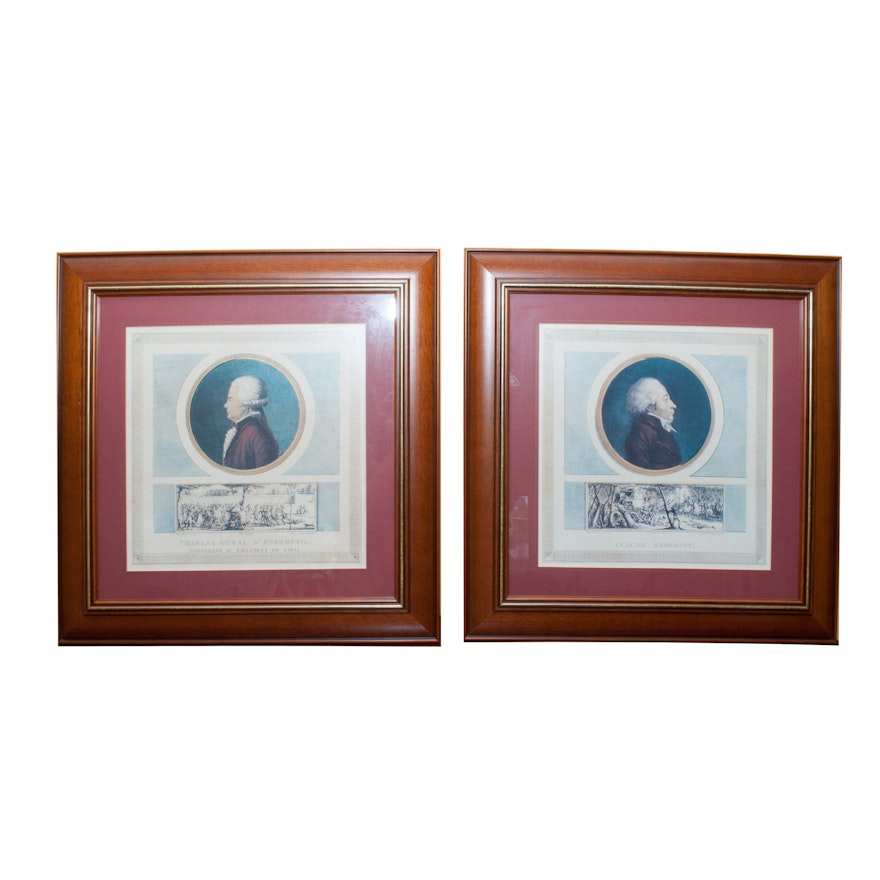 Offset Lithographs After 18th Century Colored Engravings
