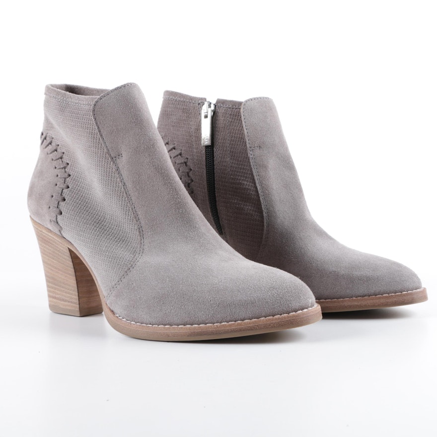 Aquatalia Grey Suede Ankle Boots