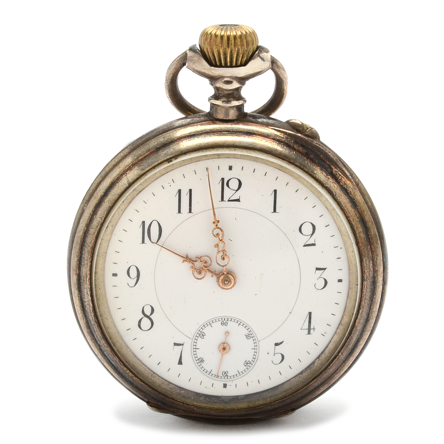 Antique German Military Pocket Watch in .800 Silver