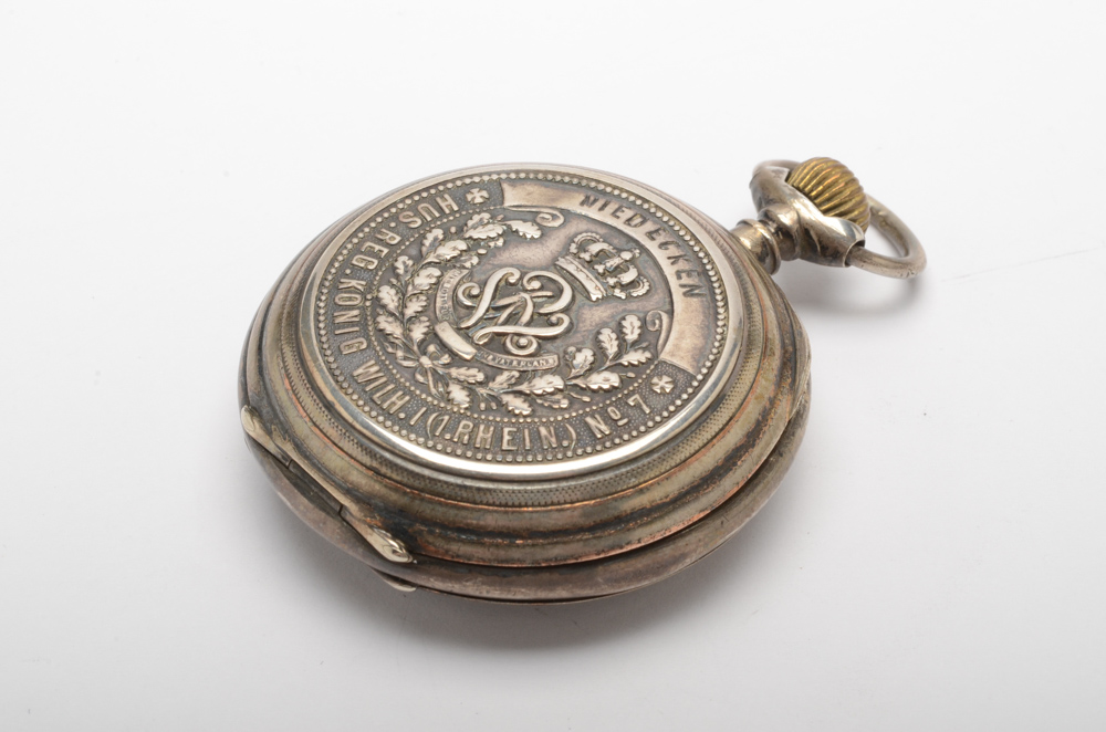 Antique German Military Pocket Watch in .800 Silver