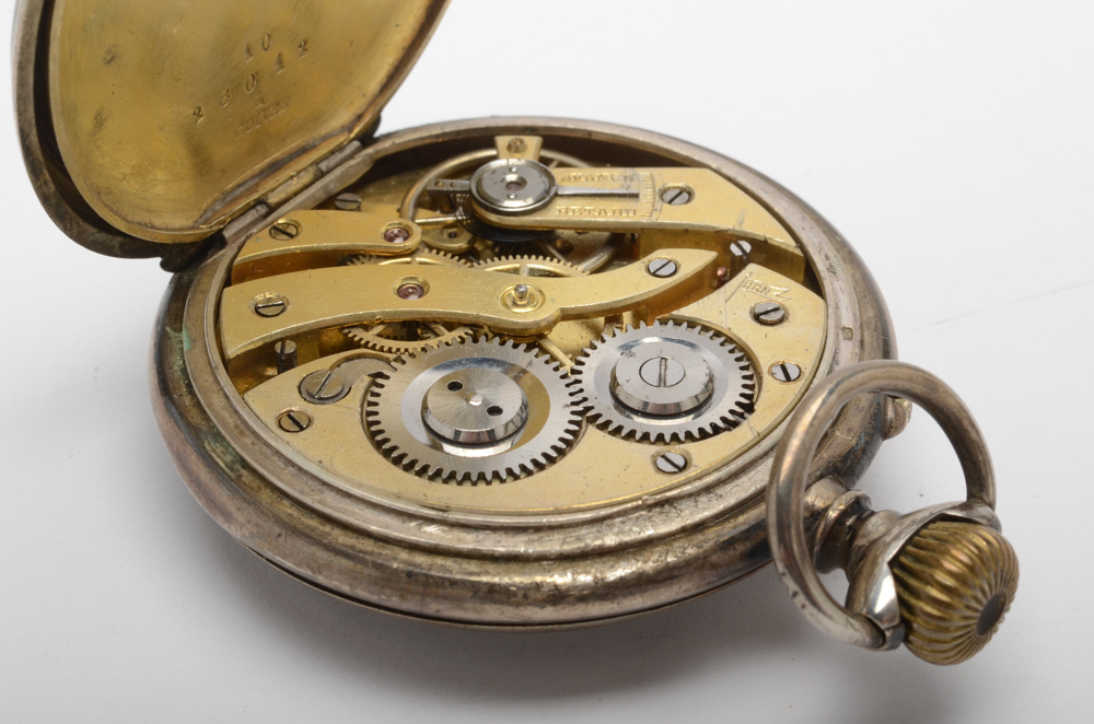 Antique German Military Pocket Watch in .800 Silver