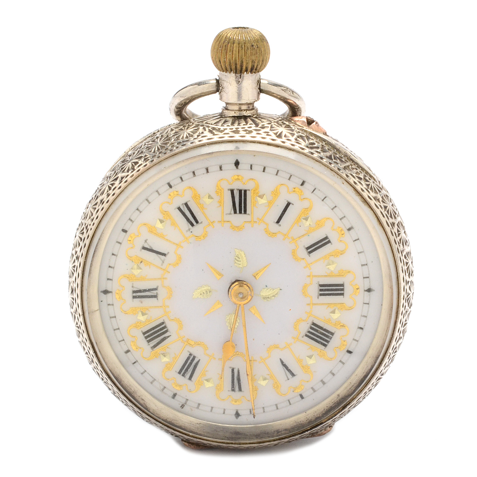 Antique 935 Silver Queen Victoria Commemorative Pocket Watch