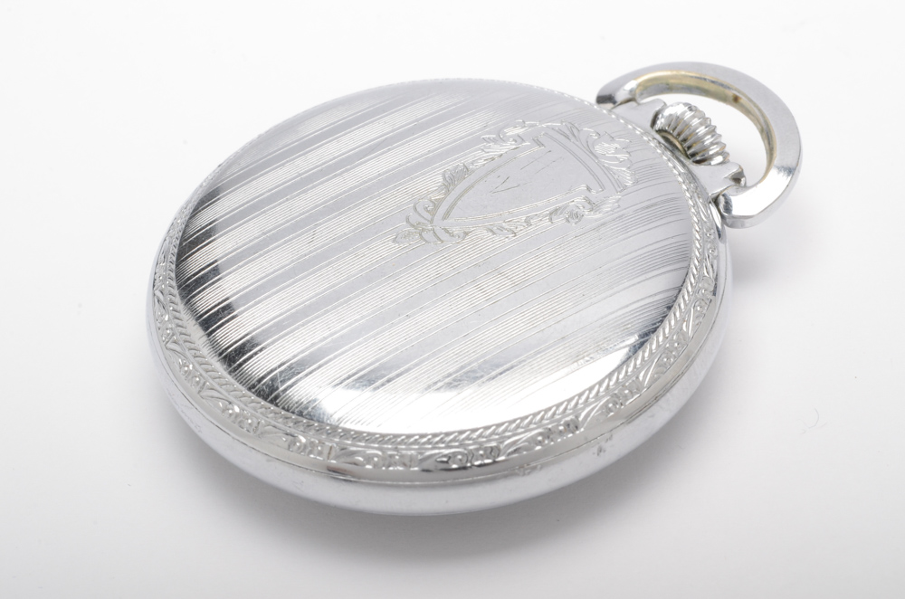 1919 Illinois Dual Time Zone Open Face Pocket Watch