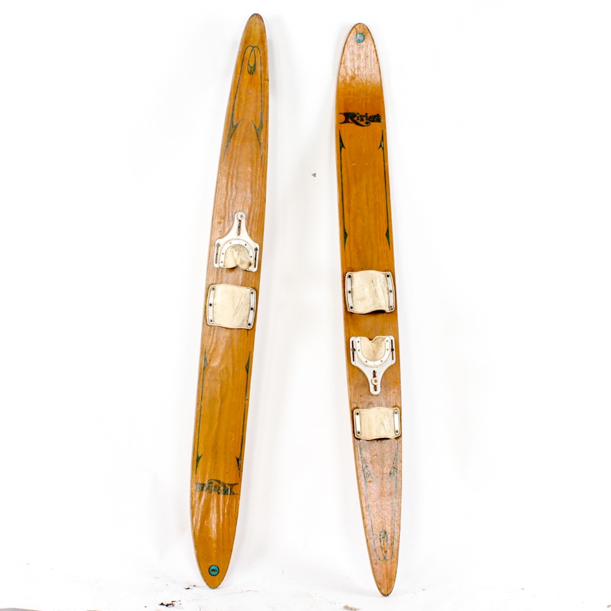 Vintage Wooden Nash Riviera Water Skis