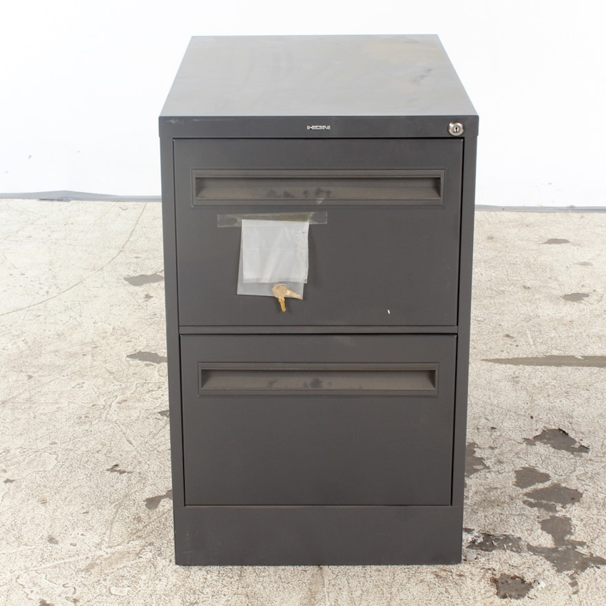 Metal Two Drawer File Cabinet by Hon
