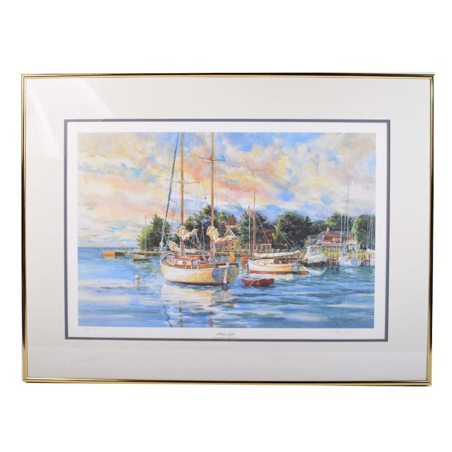 Kathleen Chaney Fritz Signed Limited Edition Offset Lithograph "Harbor Light"