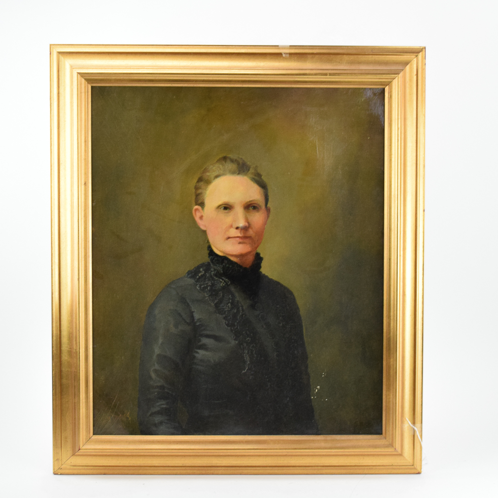 Herman Magnuson Linding Vintage Oil Painting "Portrait of Mrs. Allen Bell"