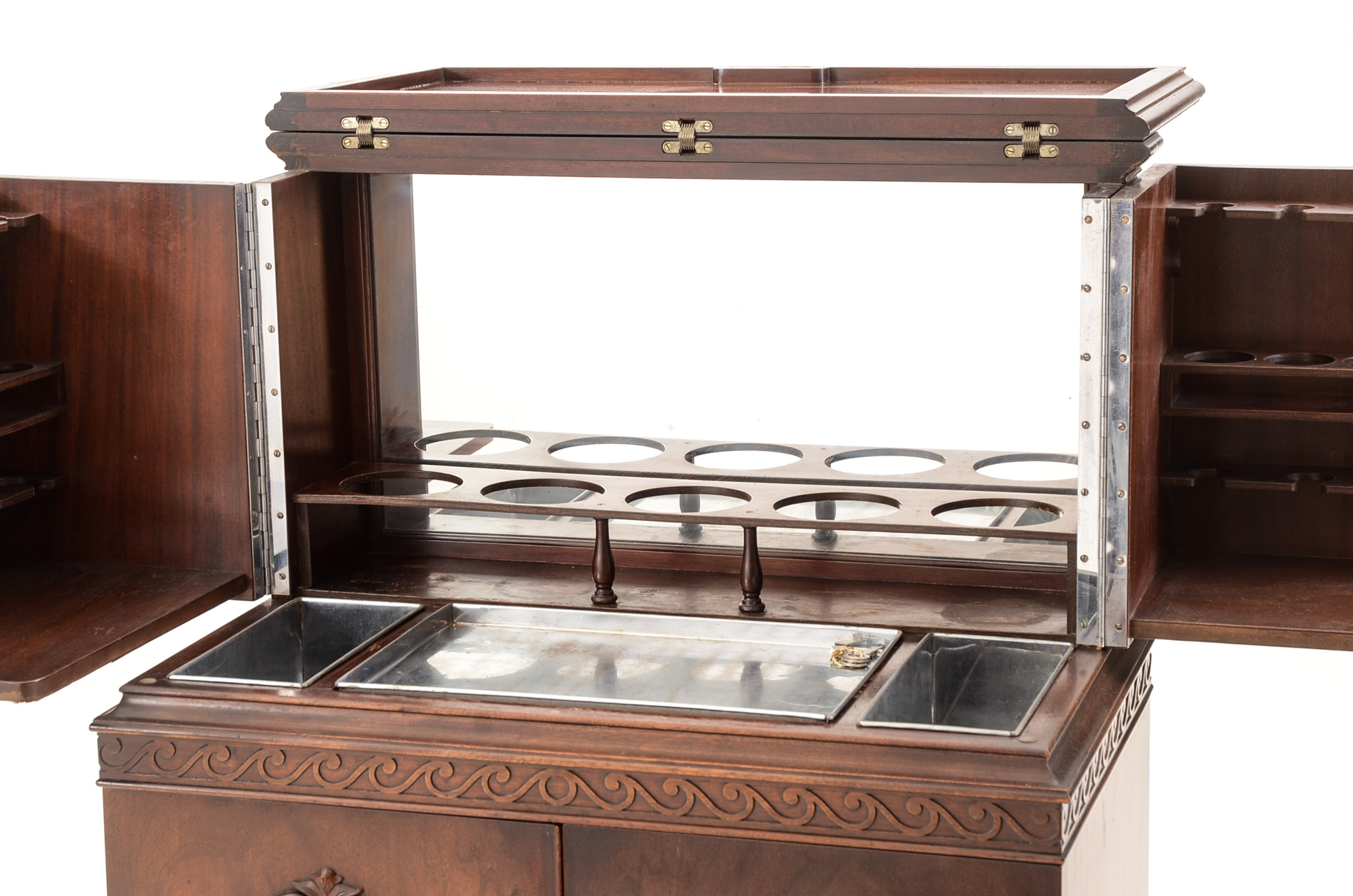 Vintage Mahogany Bar Cabinet