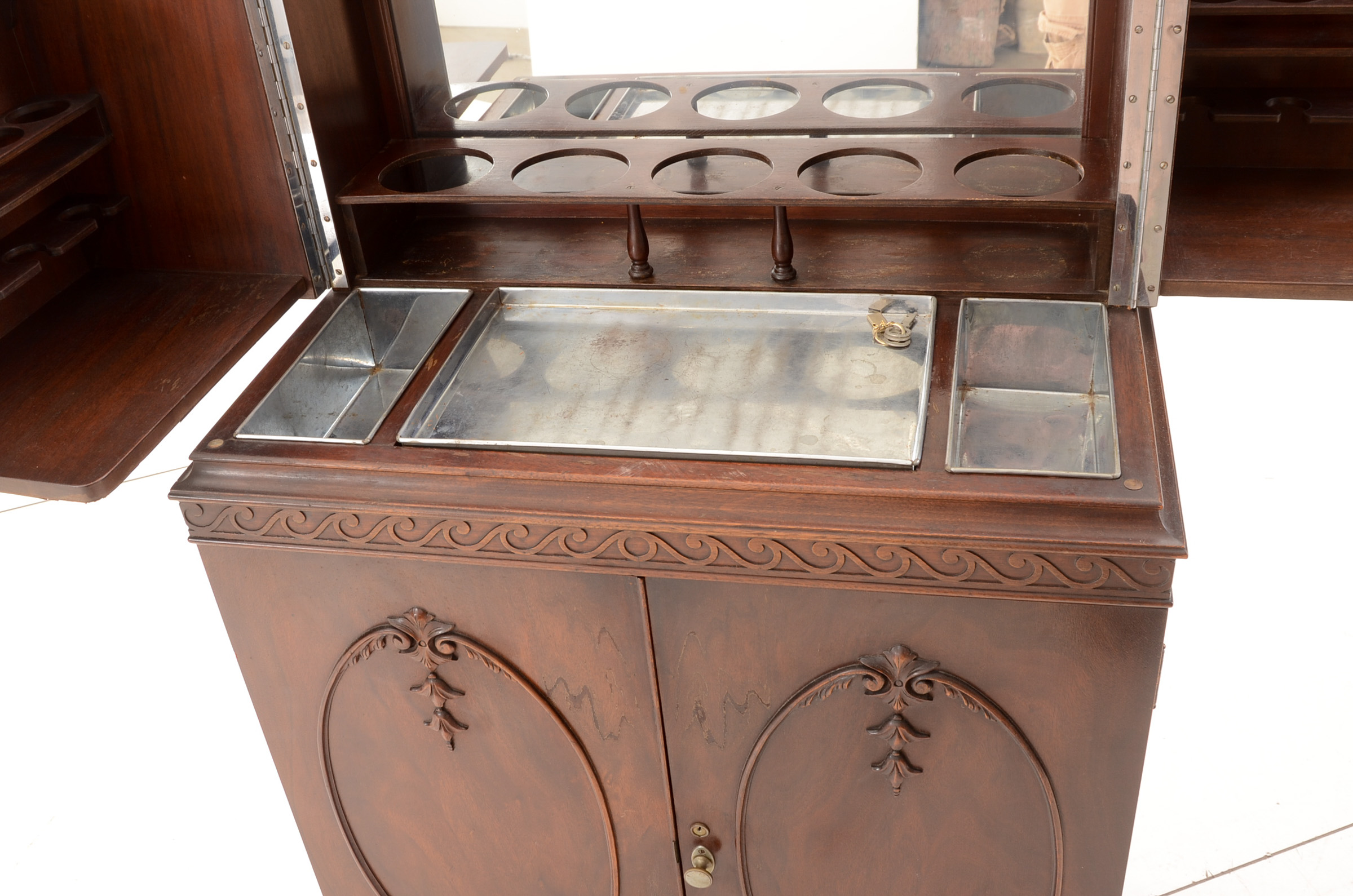 Vintage Mahogany Bar Cabinet