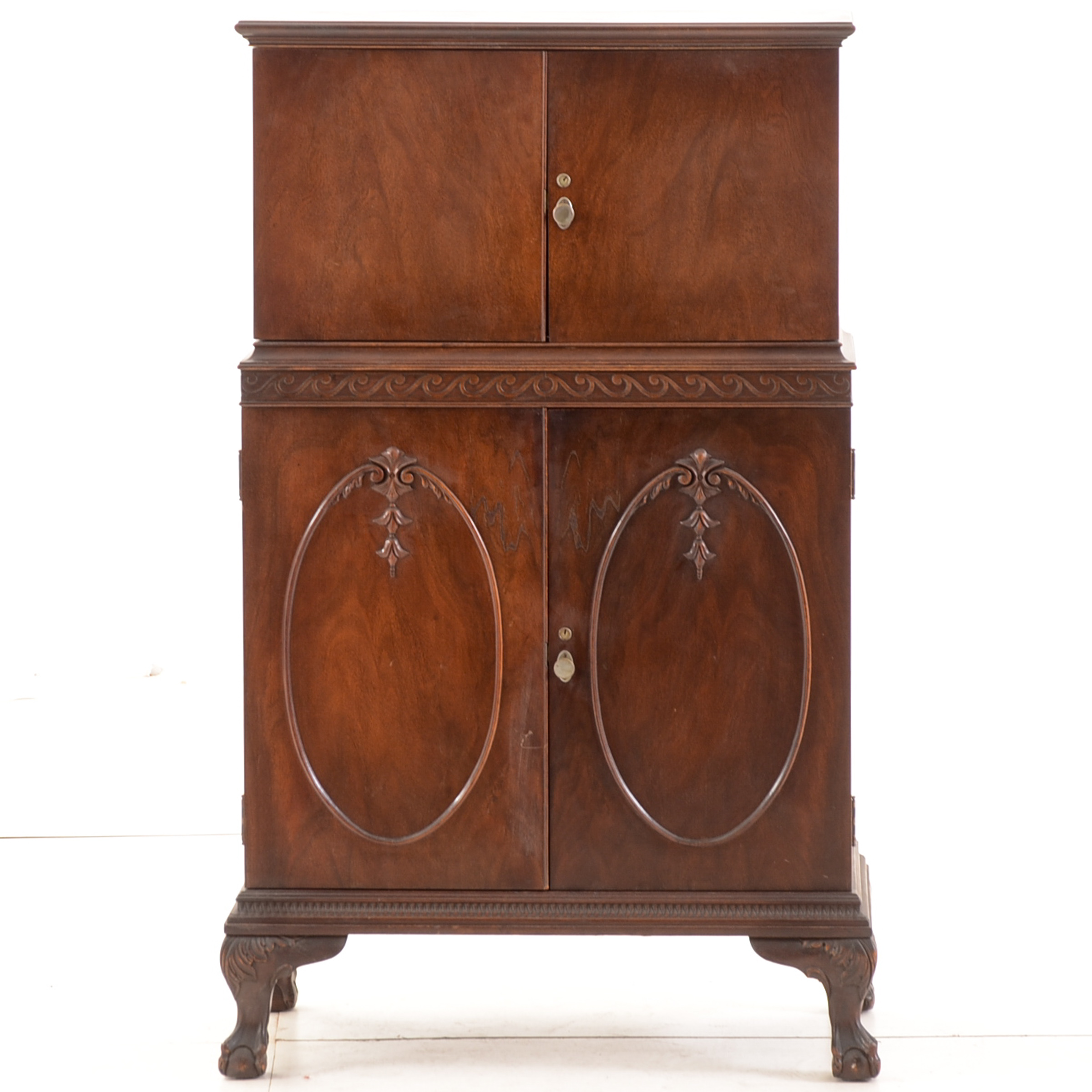 Vintage Mahogany Bar Cabinet