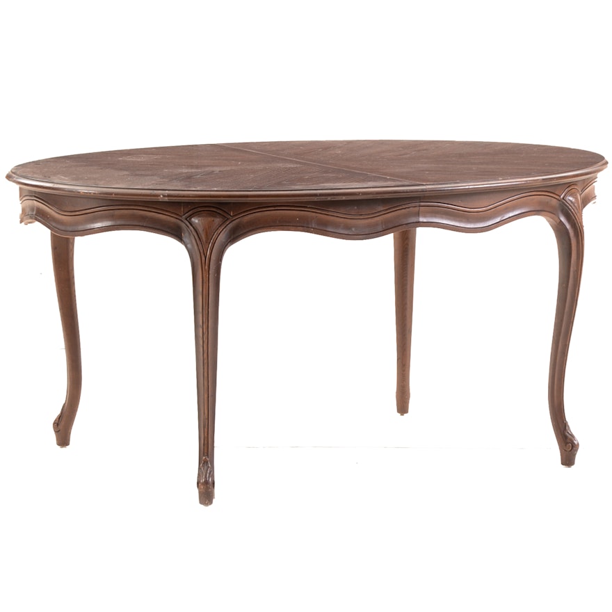 French Provincial Style Oak Dining Table