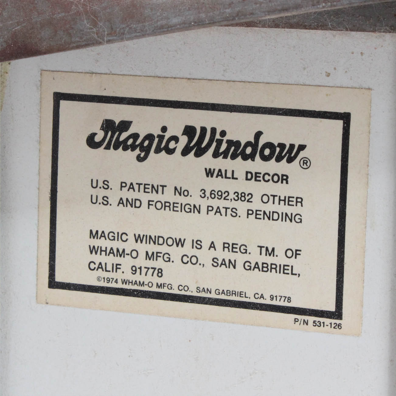 Vintage 1974 Wham-O Magic Window Rotating Sand Wall Art