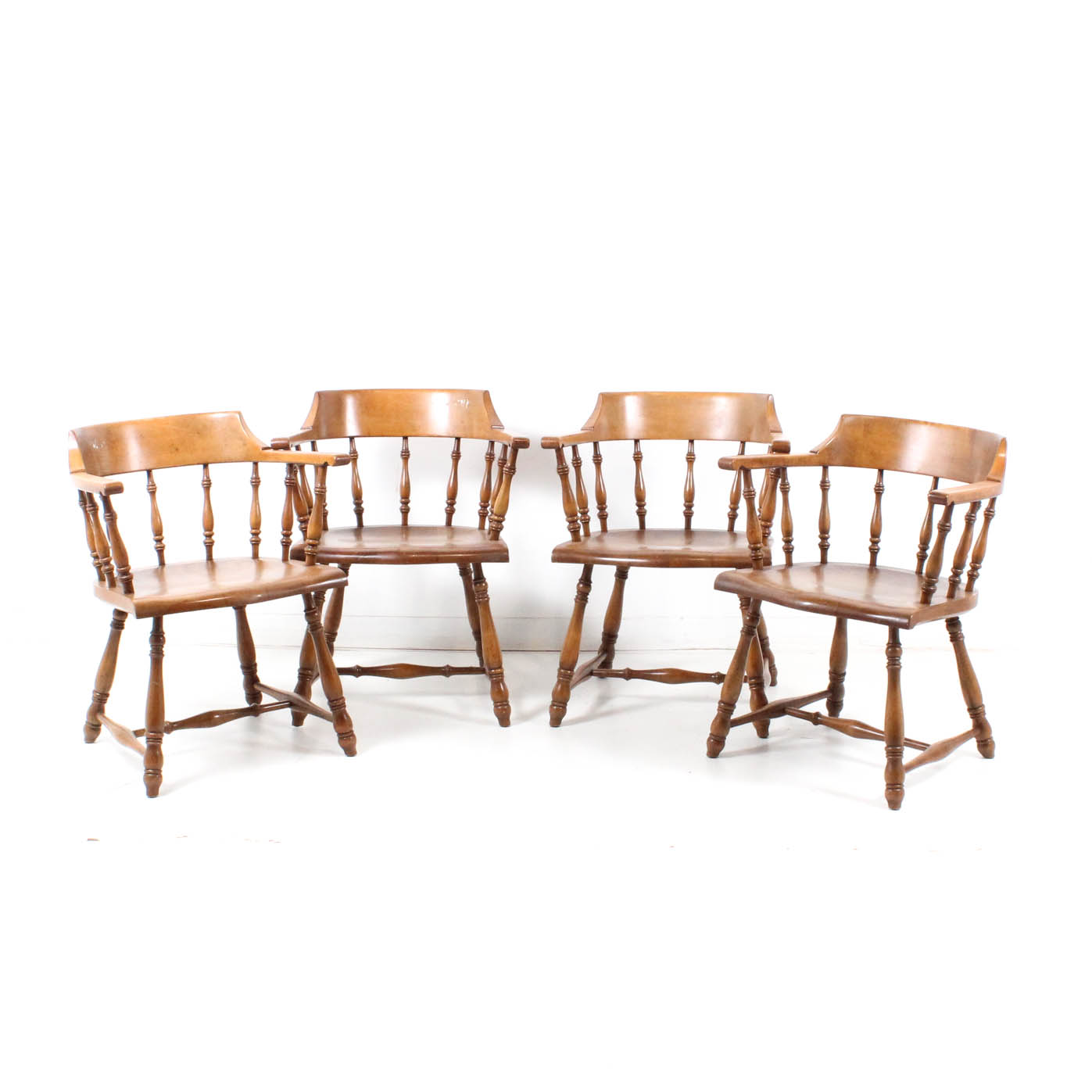 Vintage Maple Captain Chairs