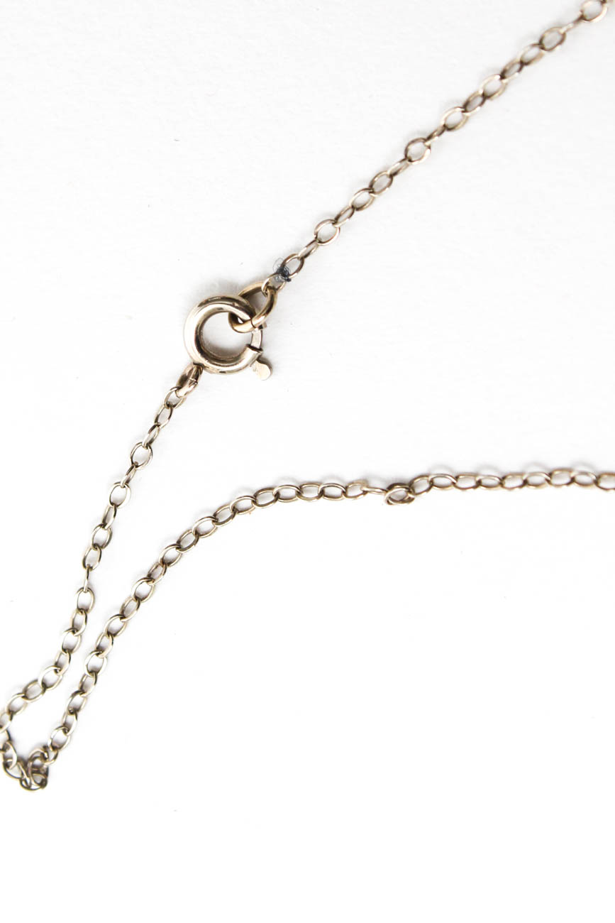 14K White Gold Diamond and Pearl Pendant Necklace