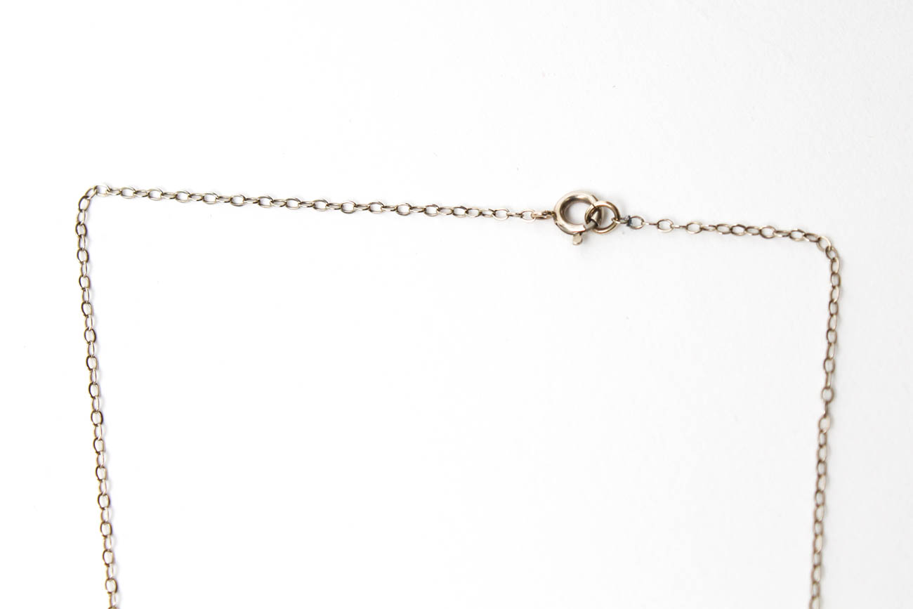 14K White Gold Diamond and Pearl Pendant Necklace