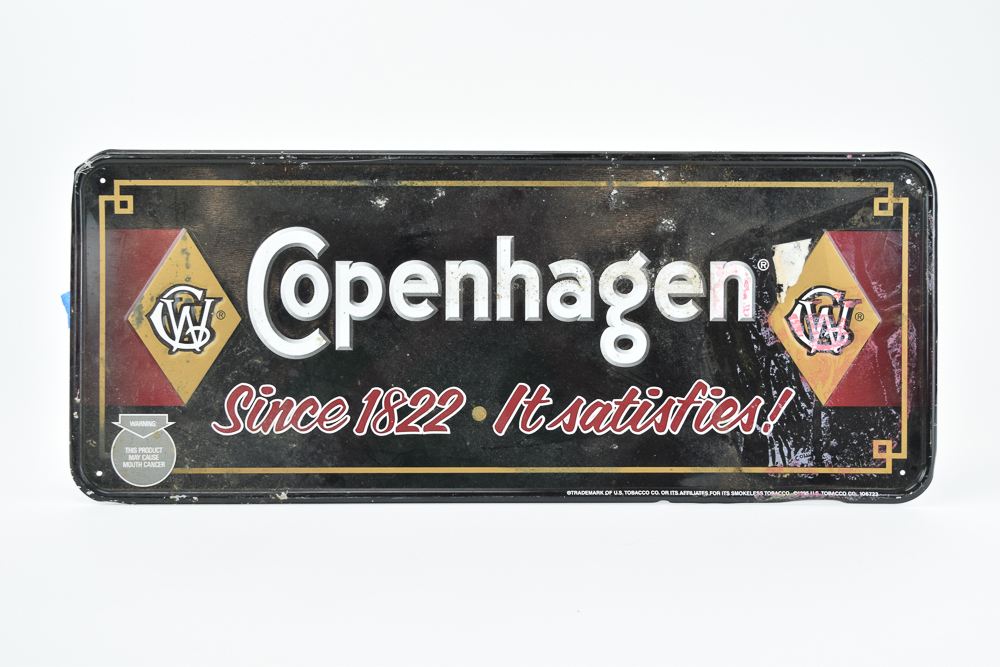Vintage Oblong "Copenhagen" Metal Sign