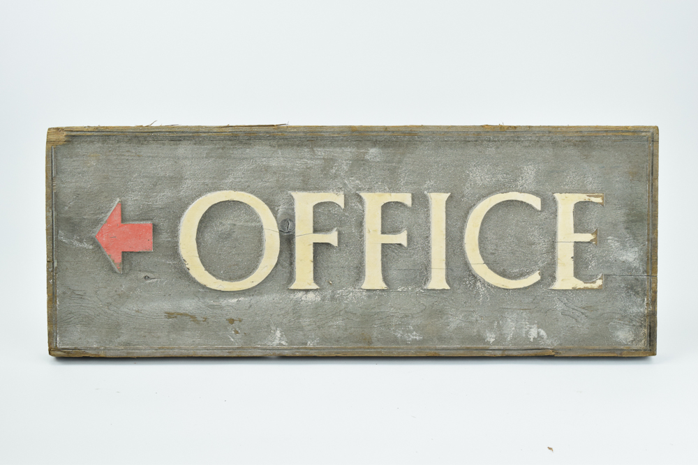 Wooden Office Sign