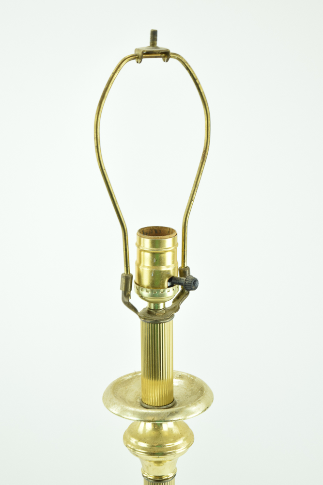 Vintage Brass Candlestick Table Lamp