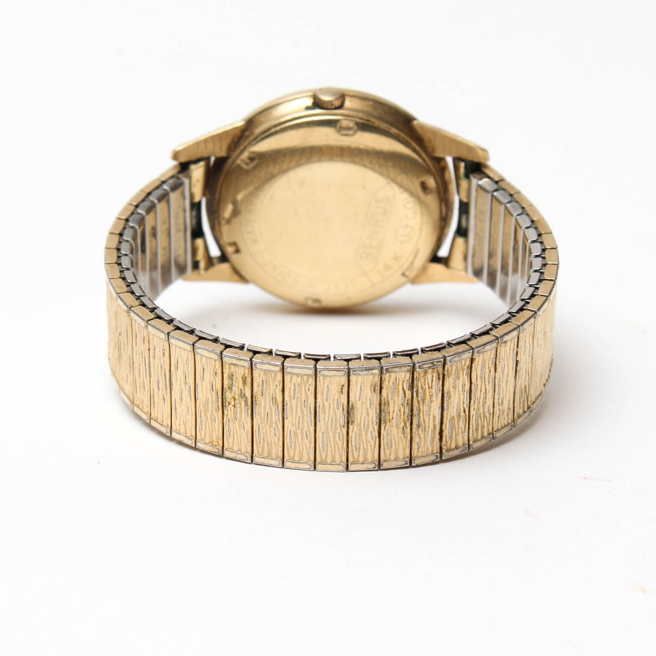 14K Yellow Gold Benrus Three Star Automatic Watch