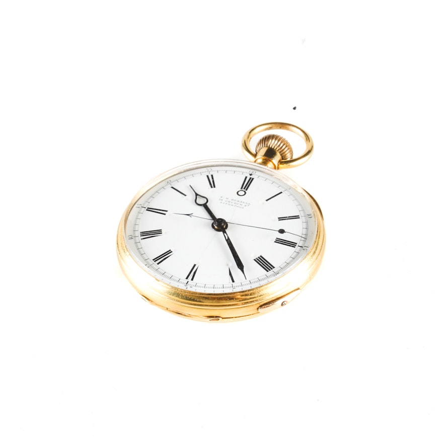 14K Yellow Gold T.R. Russell Pocket Watch
