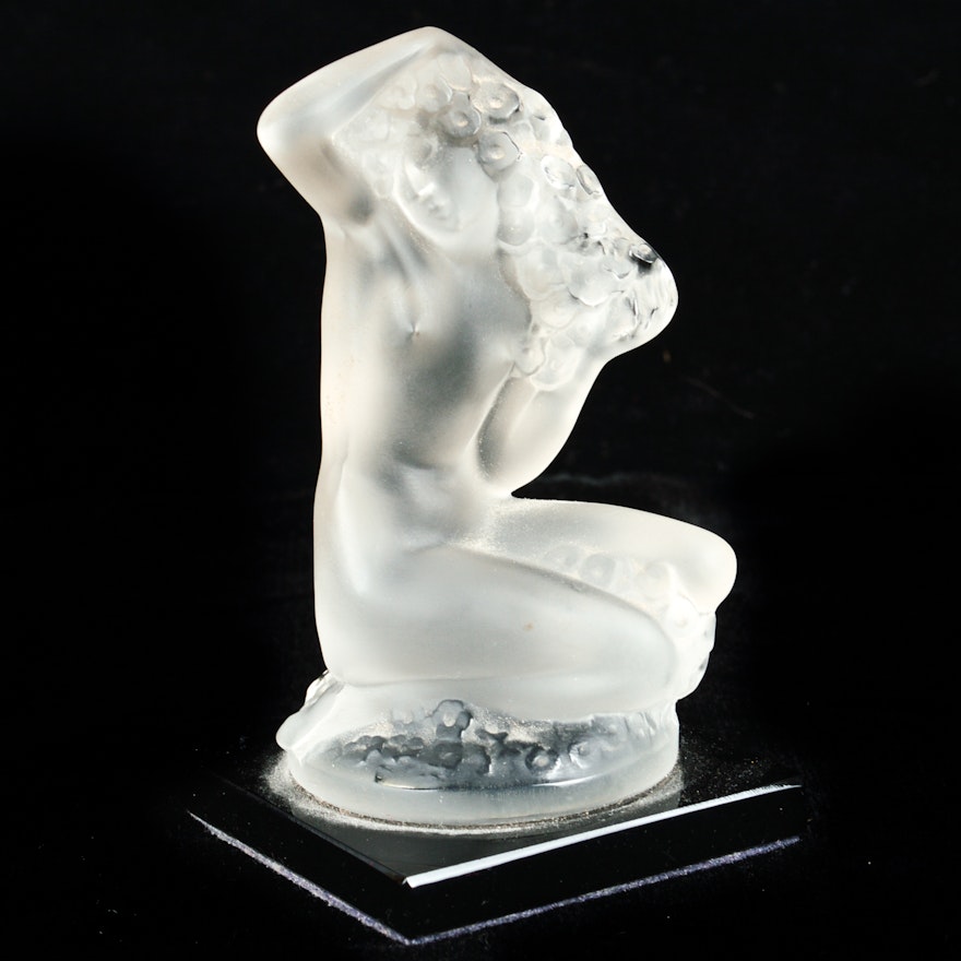 Lalique Frosted Crystal Figurine Paperweight