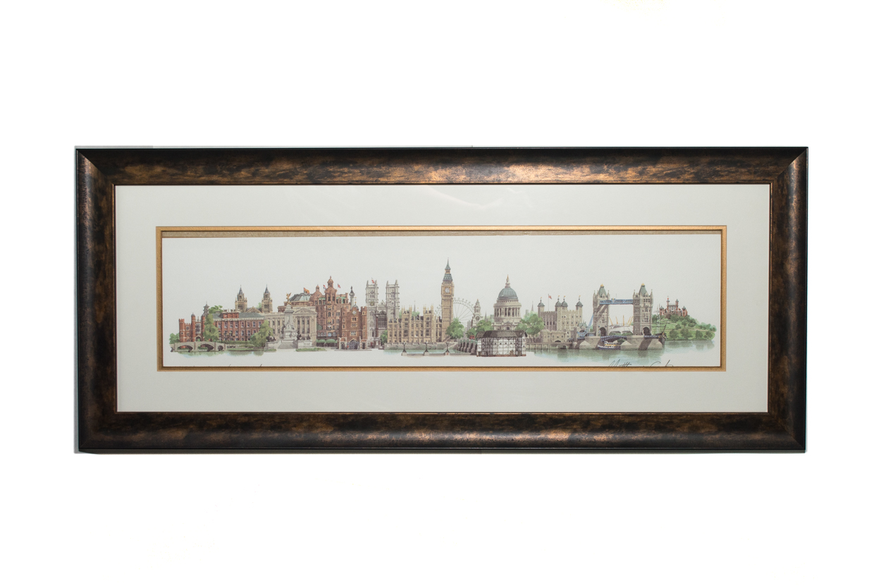 Matthew Cook Original Watercolor "London Landmarks"