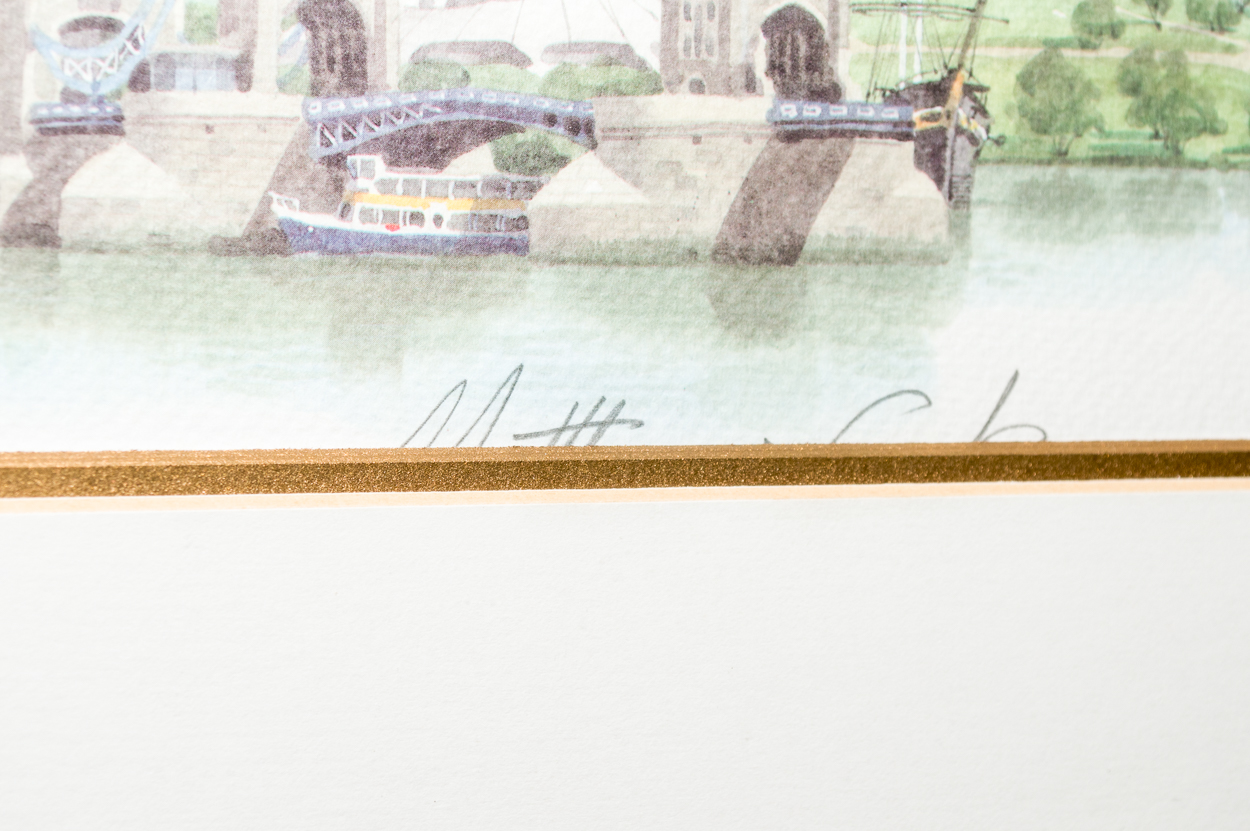 Matthew Cook Original Watercolor "London Landmarks"