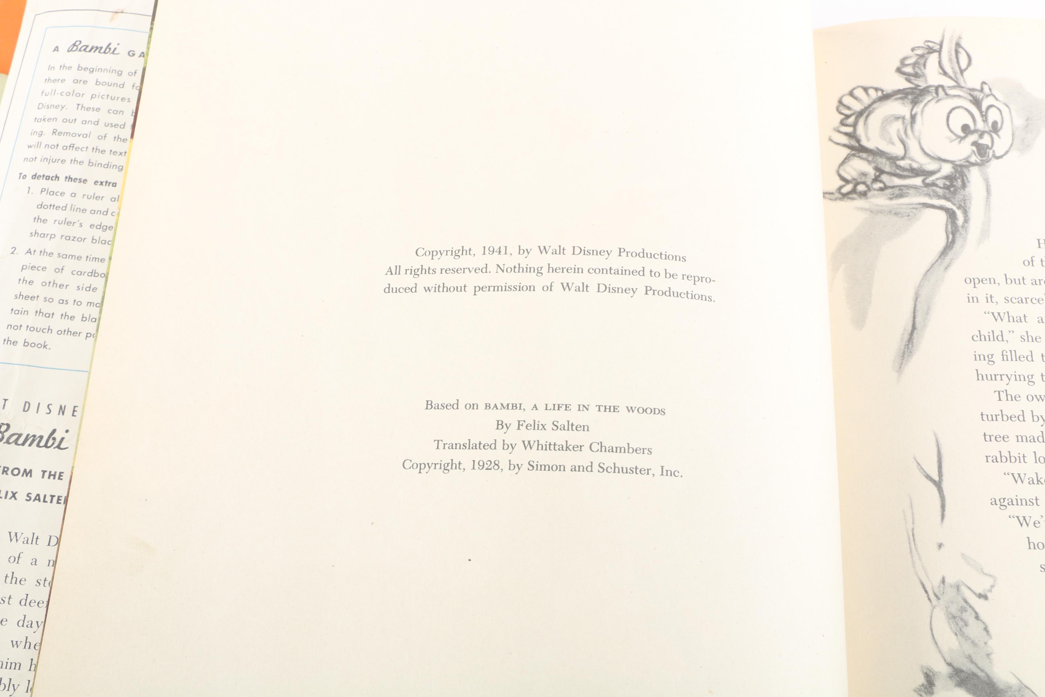 Vintage and Antique Children's Books, Including "Walt Disney's Bambi"