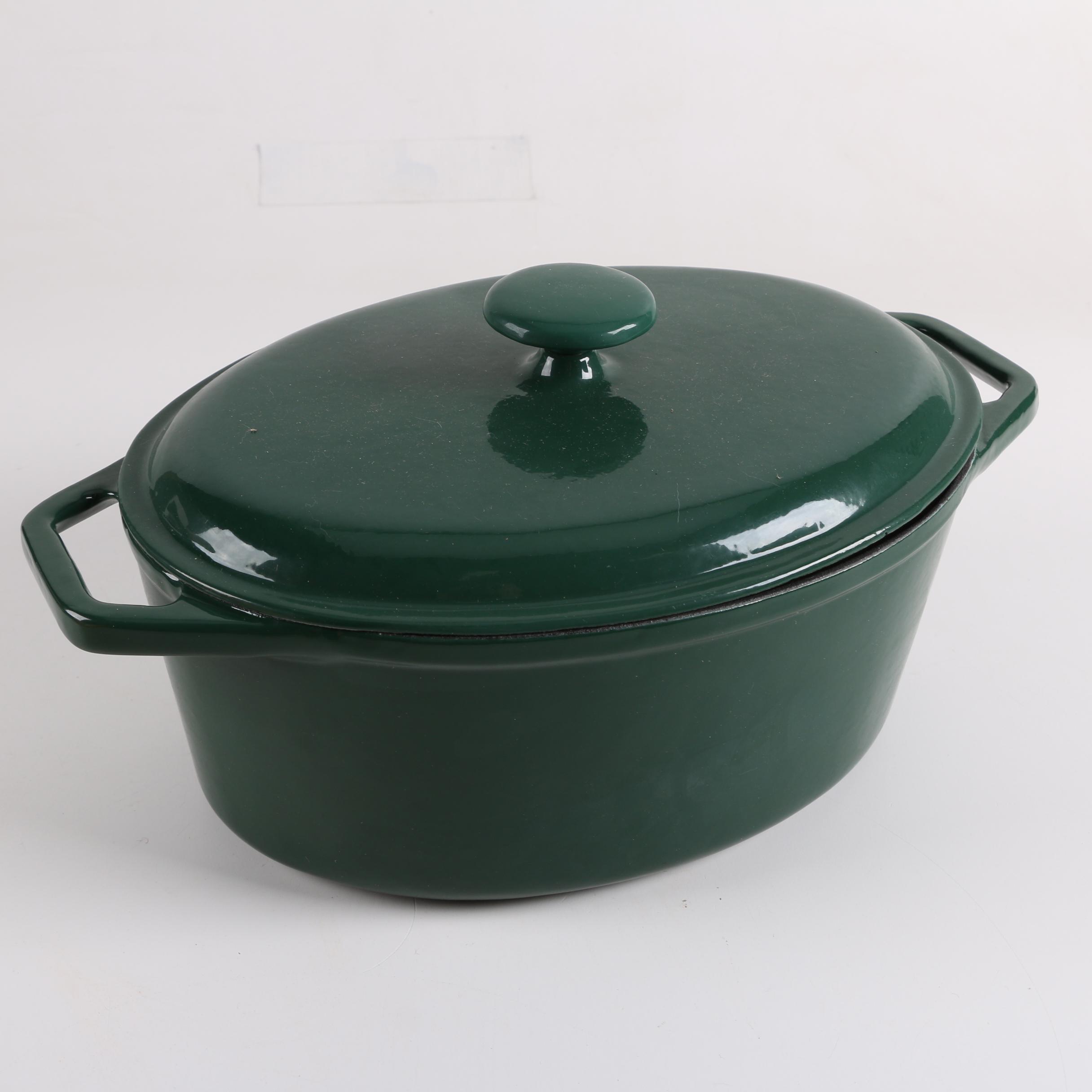 Le Creuset Enamel Cast Iron Lid and Innova Enamel Cast Iron Dutch Oven with Lid