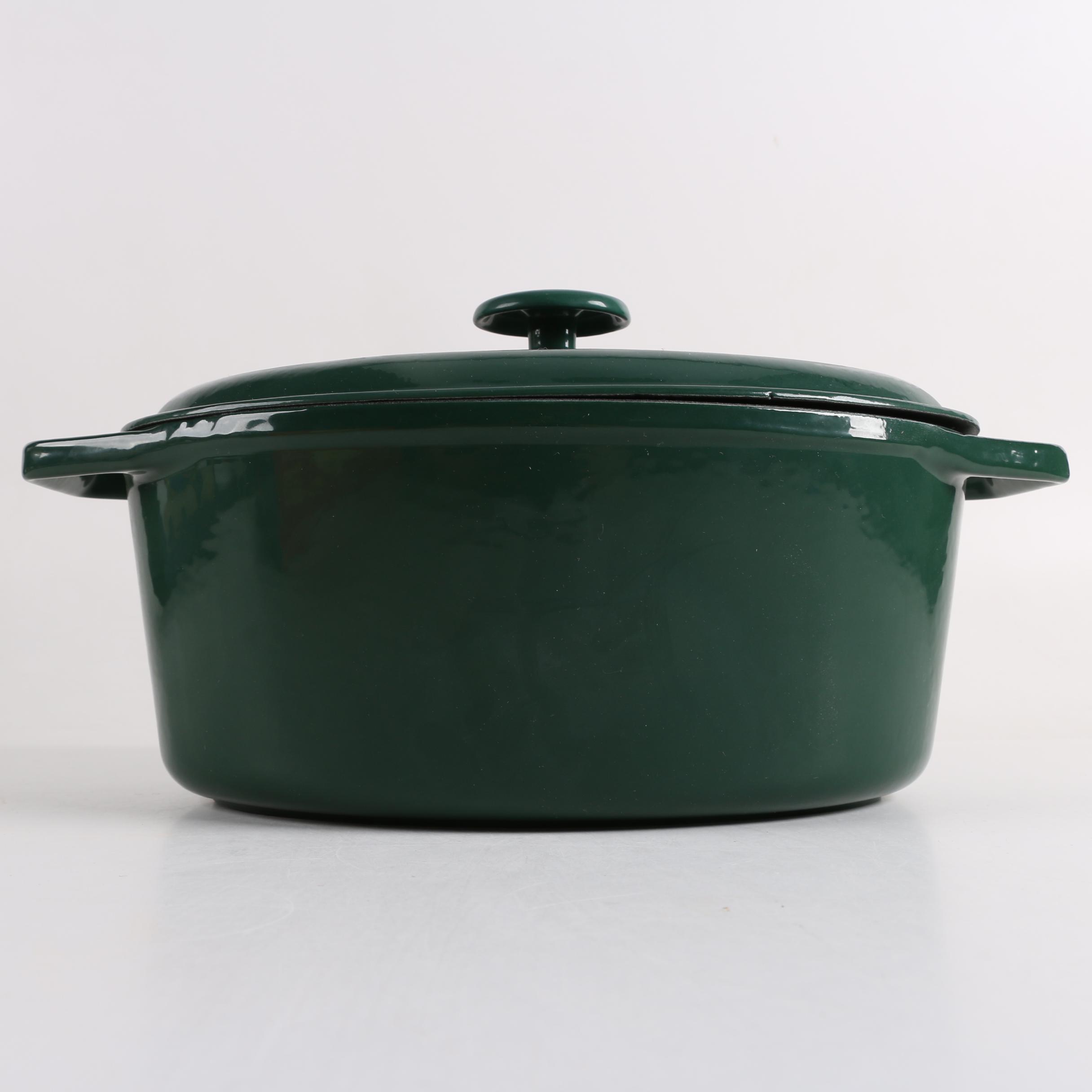 Le Creuset Enamel Cast Iron Lid and Innova Enamel Cast Iron Dutch Oven with Lid
