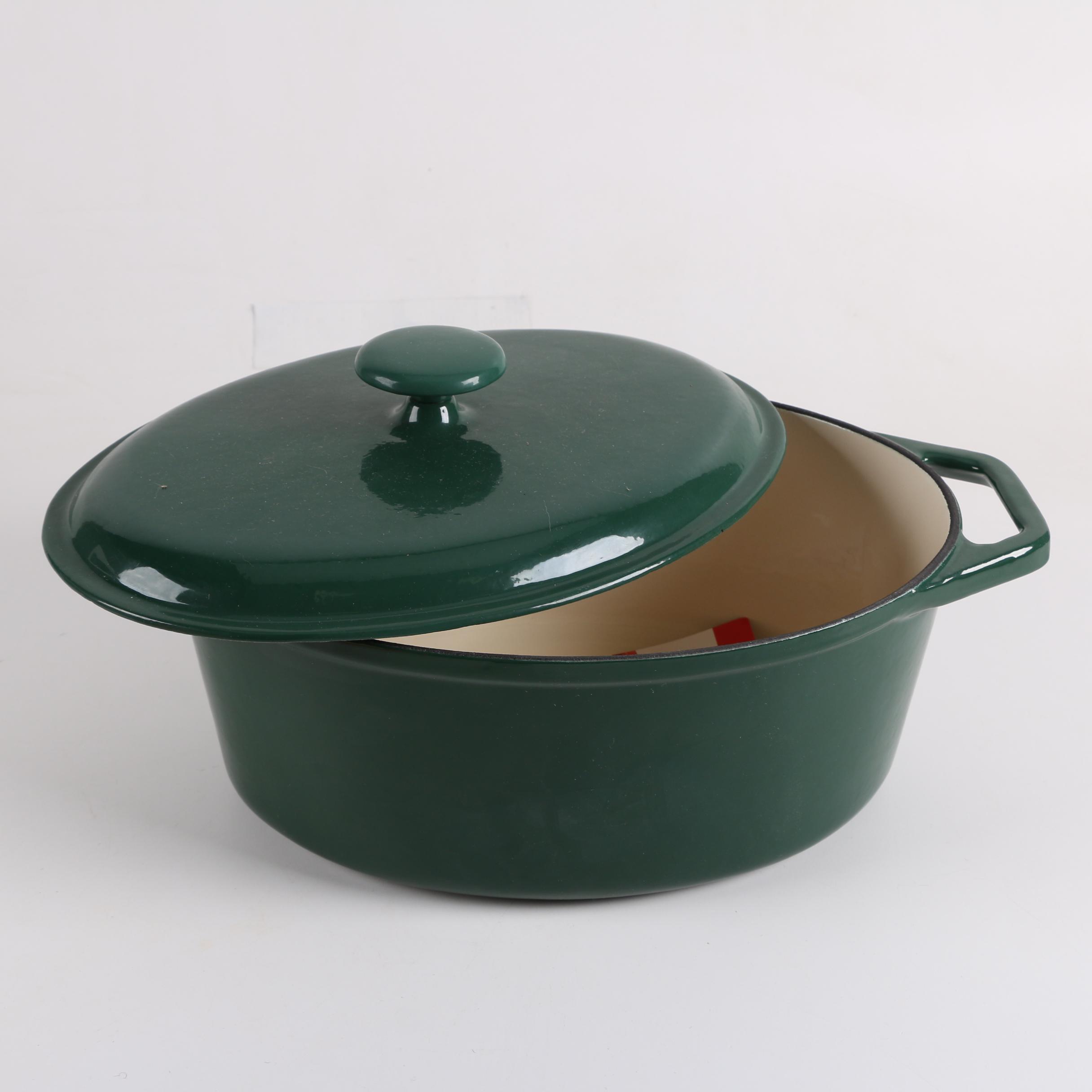 Le Creuset Enamel Cast Iron Lid and Innova Enamel Cast Iron Dutch Oven with Lid