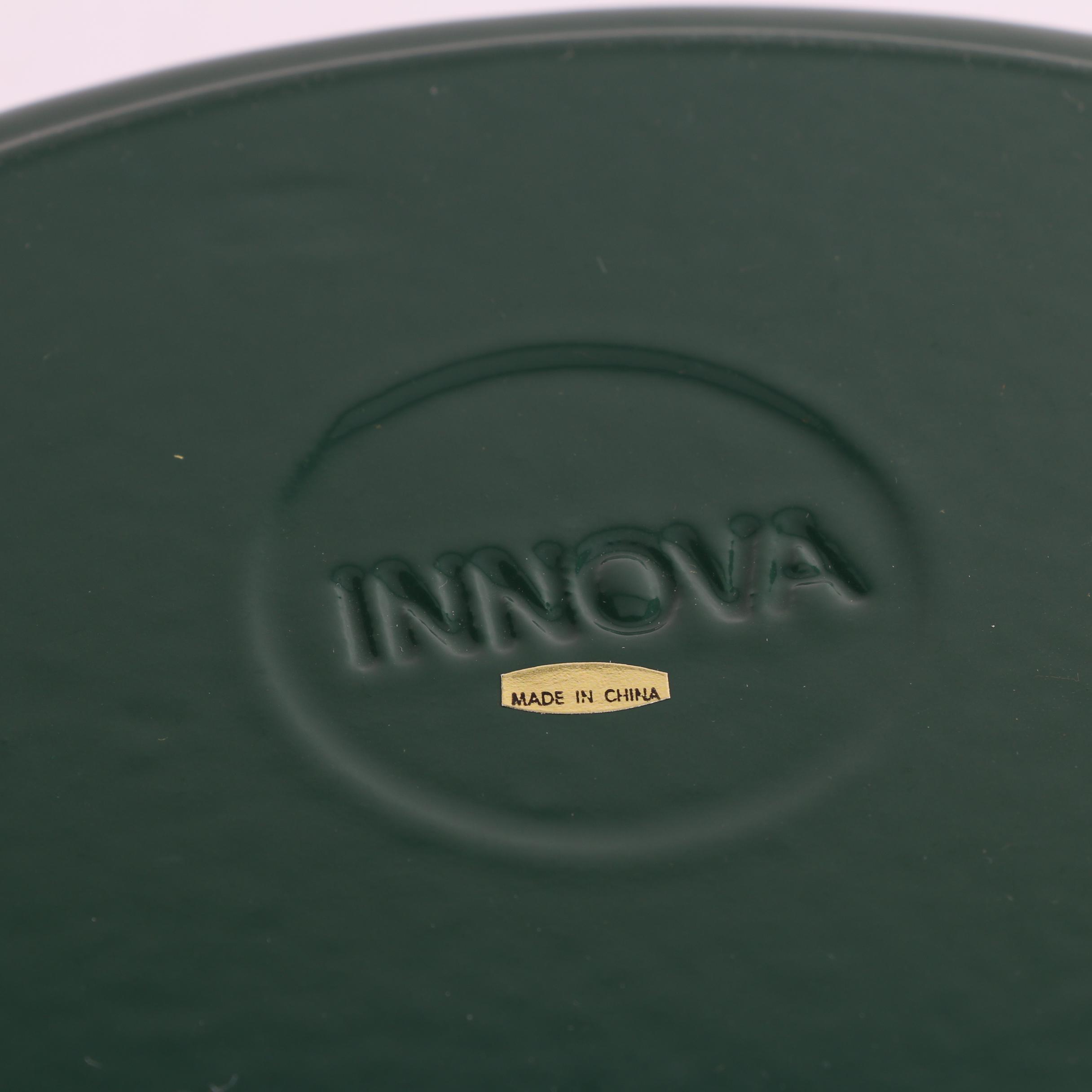 Le Creuset Enamel Cast Iron Lid and Innova Enamel Cast Iron Dutch Oven with Lid