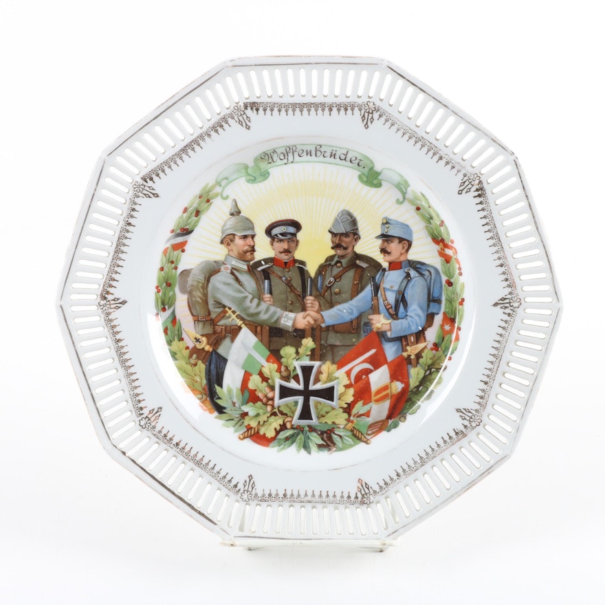 Antique World War One "Brothers in War" Plate