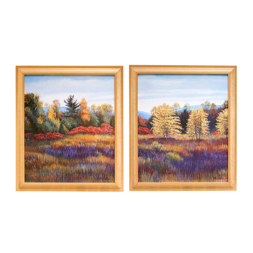 Pair of Framed and Painted Giclee Prints