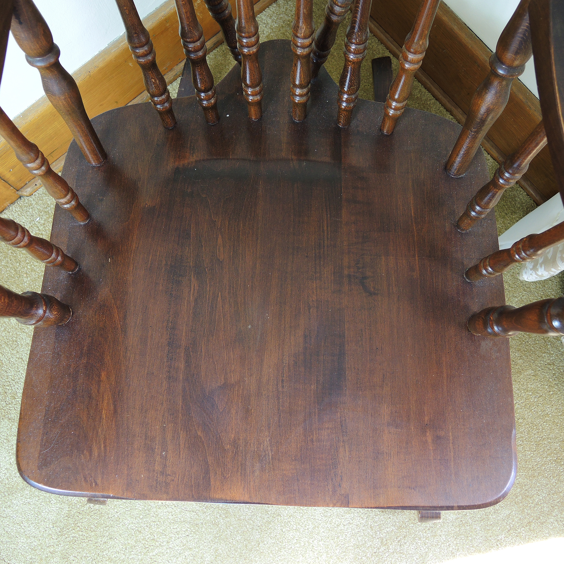 Brace Back Wooden Rocking Chair