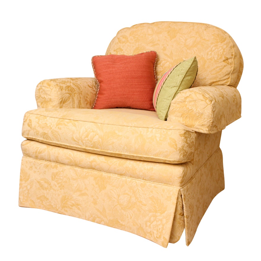 Sherrill Damask Upholstered Armchair