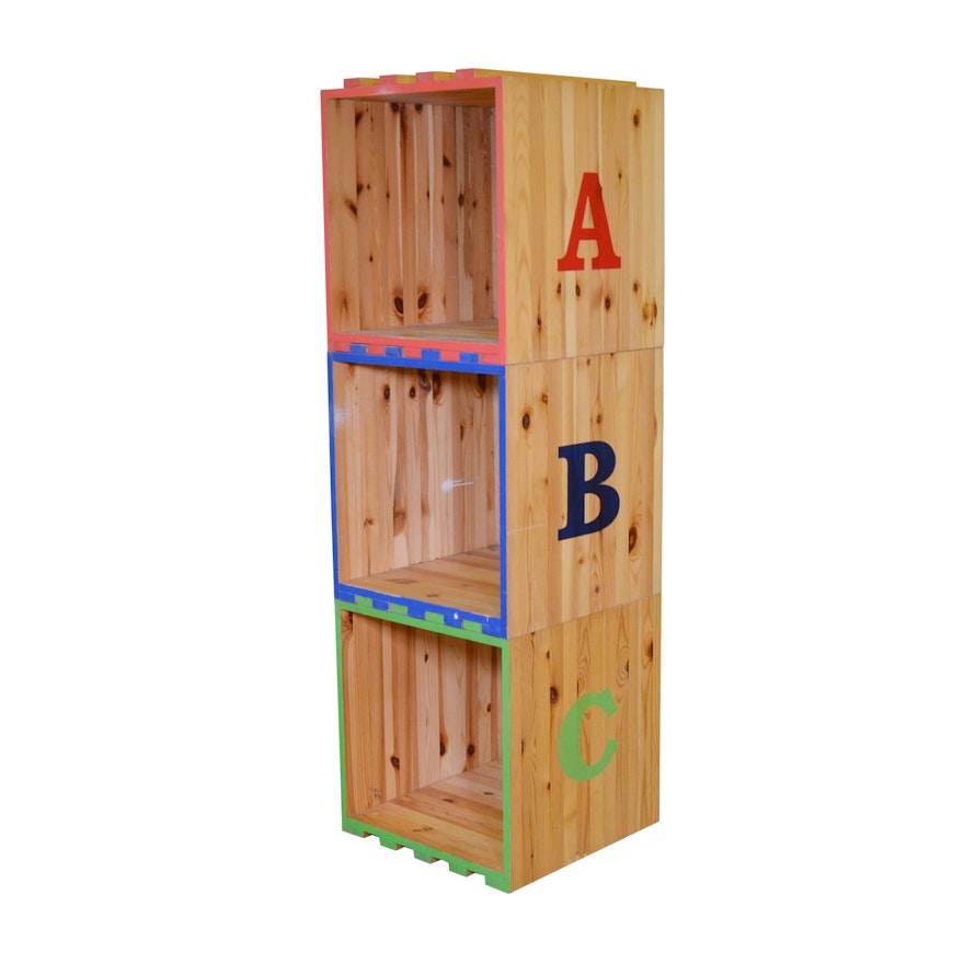 ABC Wood Storage Cubes