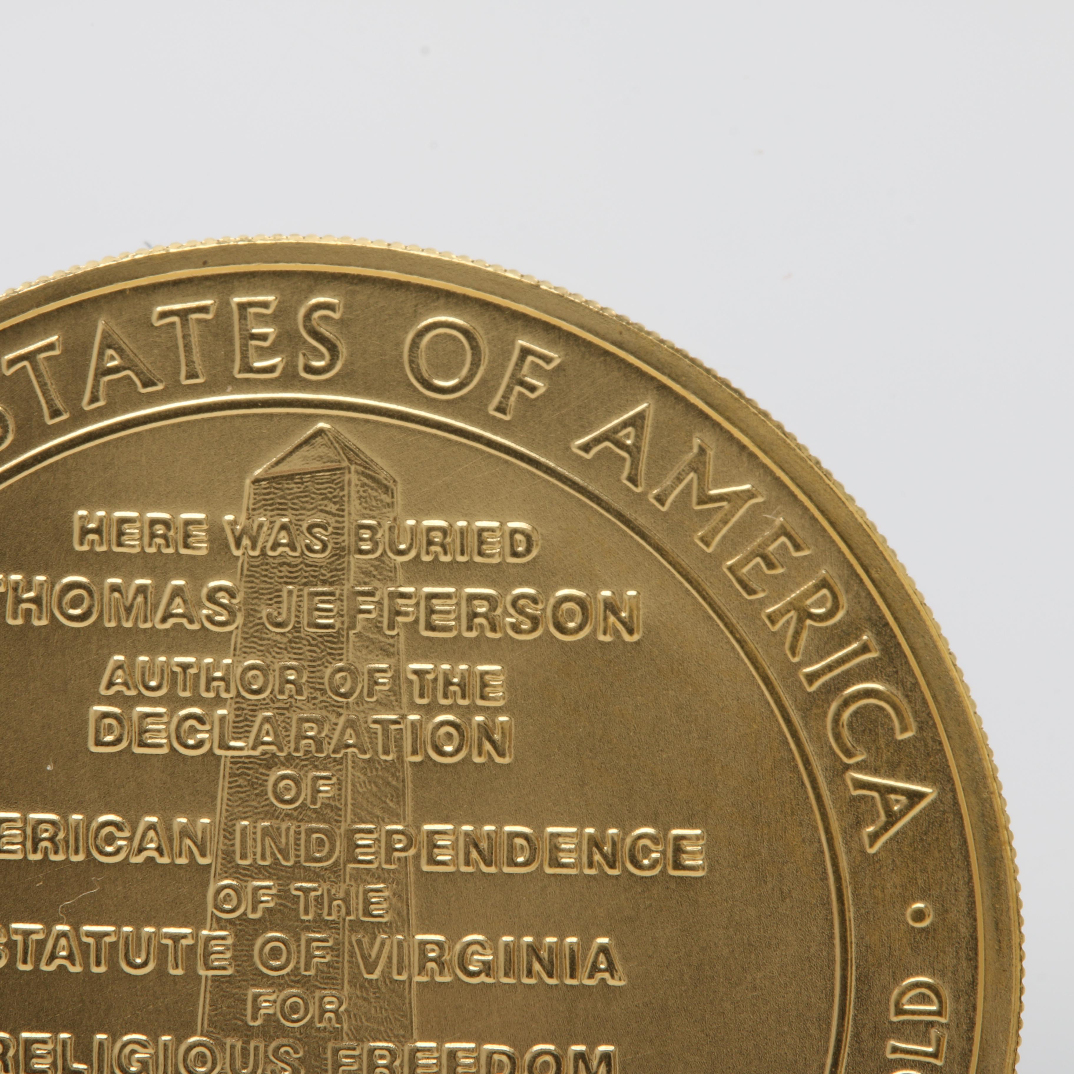 2007-W First Spouse Thomas Jefferson's Liberty $10 Gold Bullion Coin