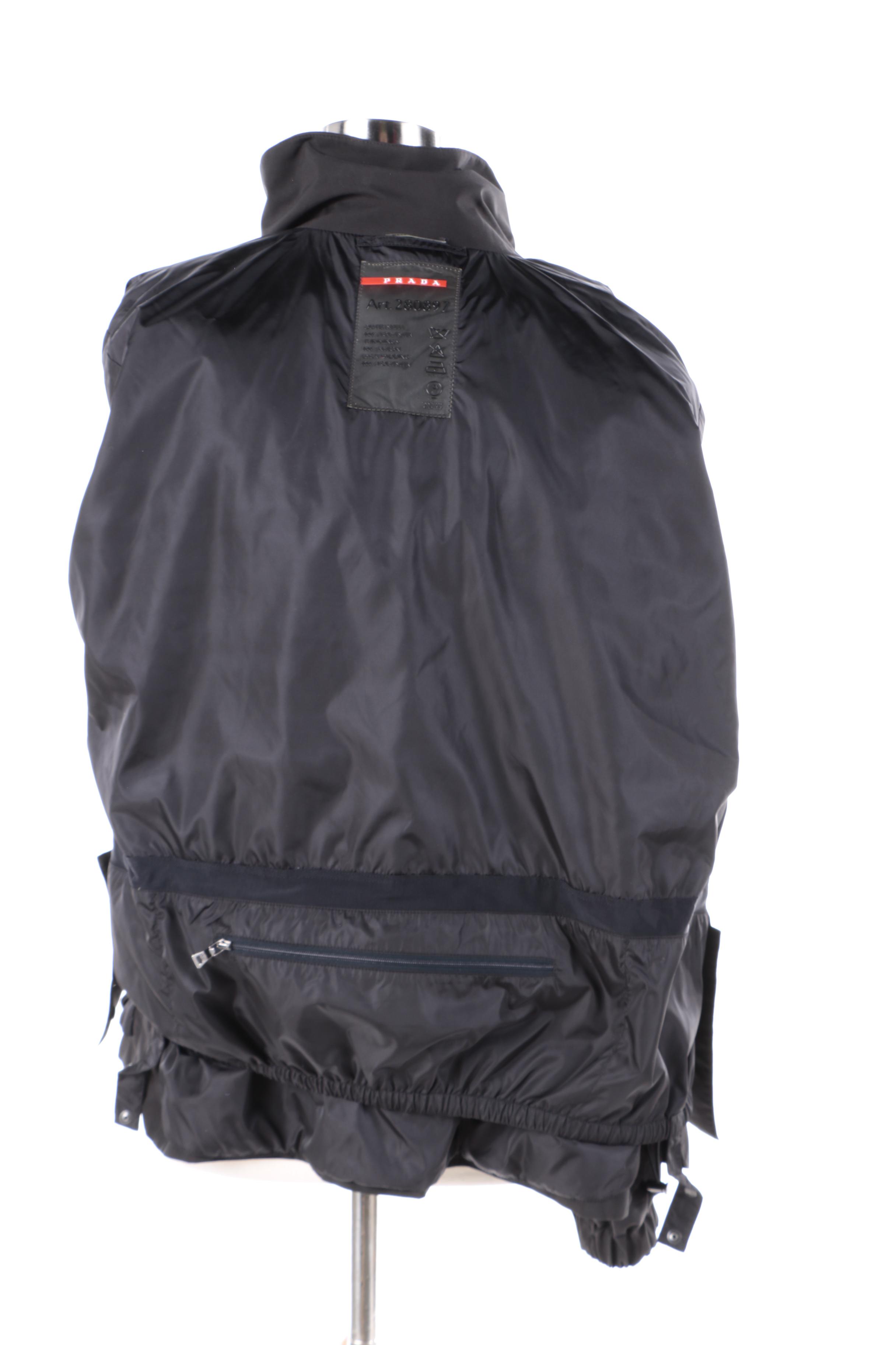 Women's Prada Black Parka with Fox Fur Trim Removable Hood