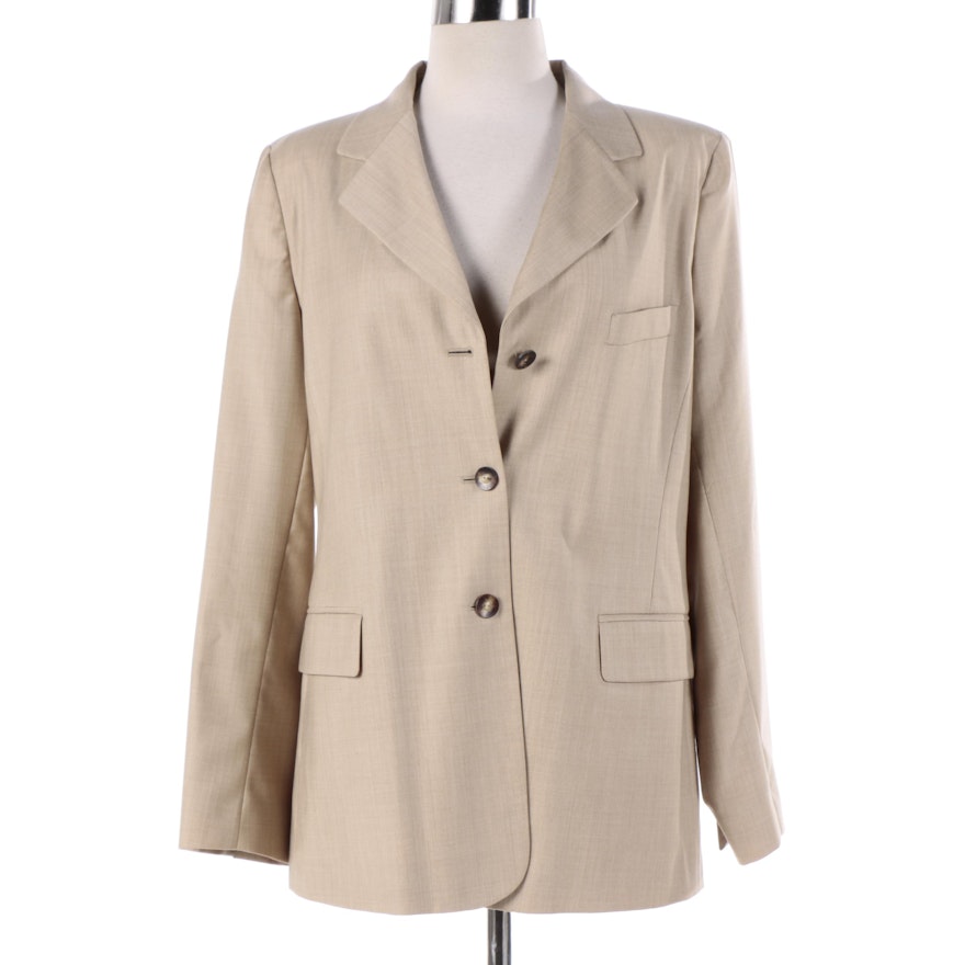 Women's Loro Piana Beige Wool Jacket