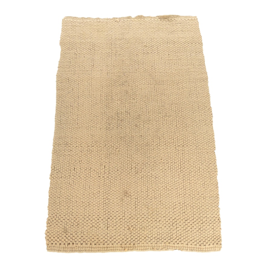 Handwoven Indian Jute and Wool Area Rug for West Elm