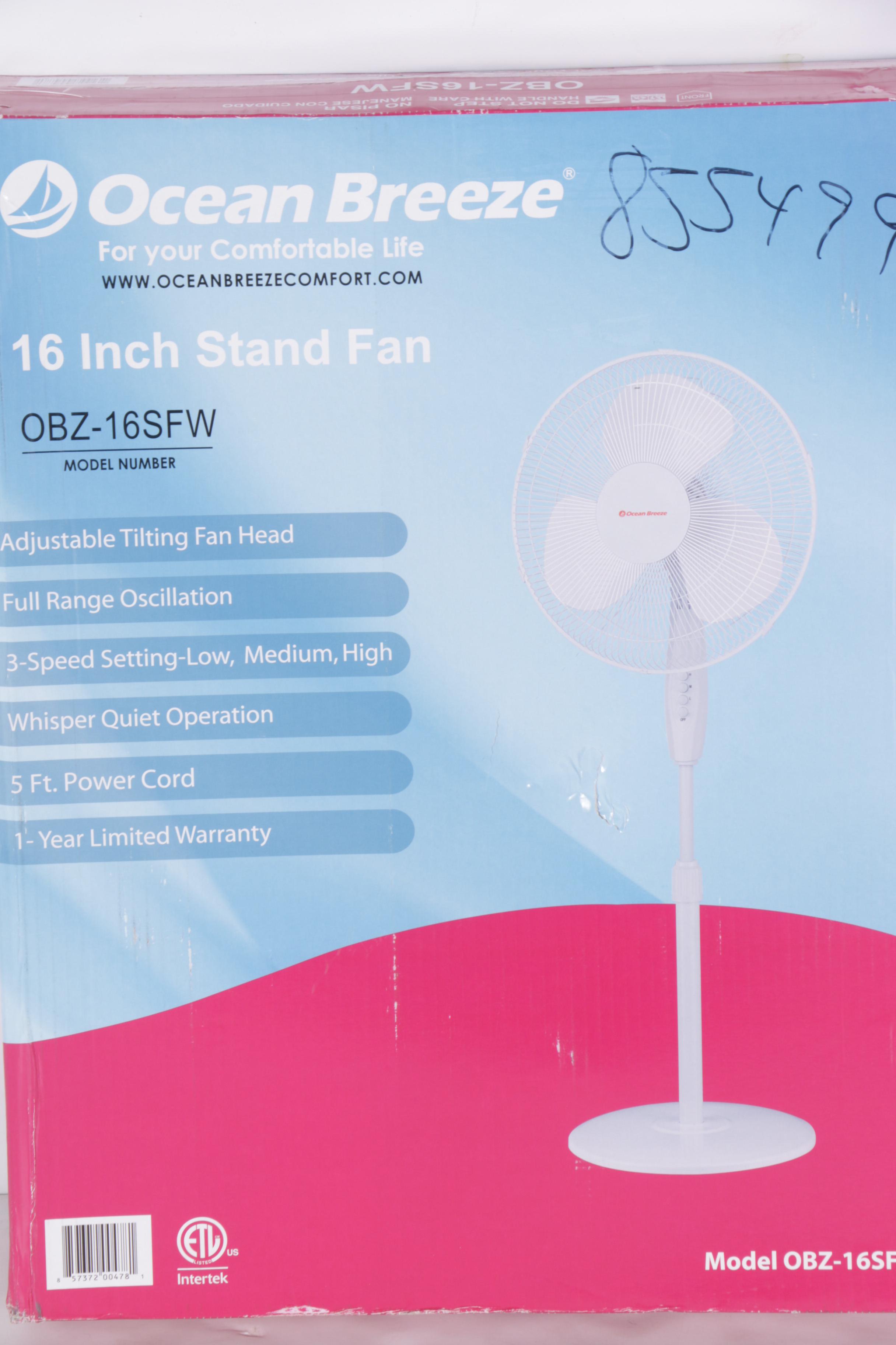 Ocean Breeze 16" Stand Fan