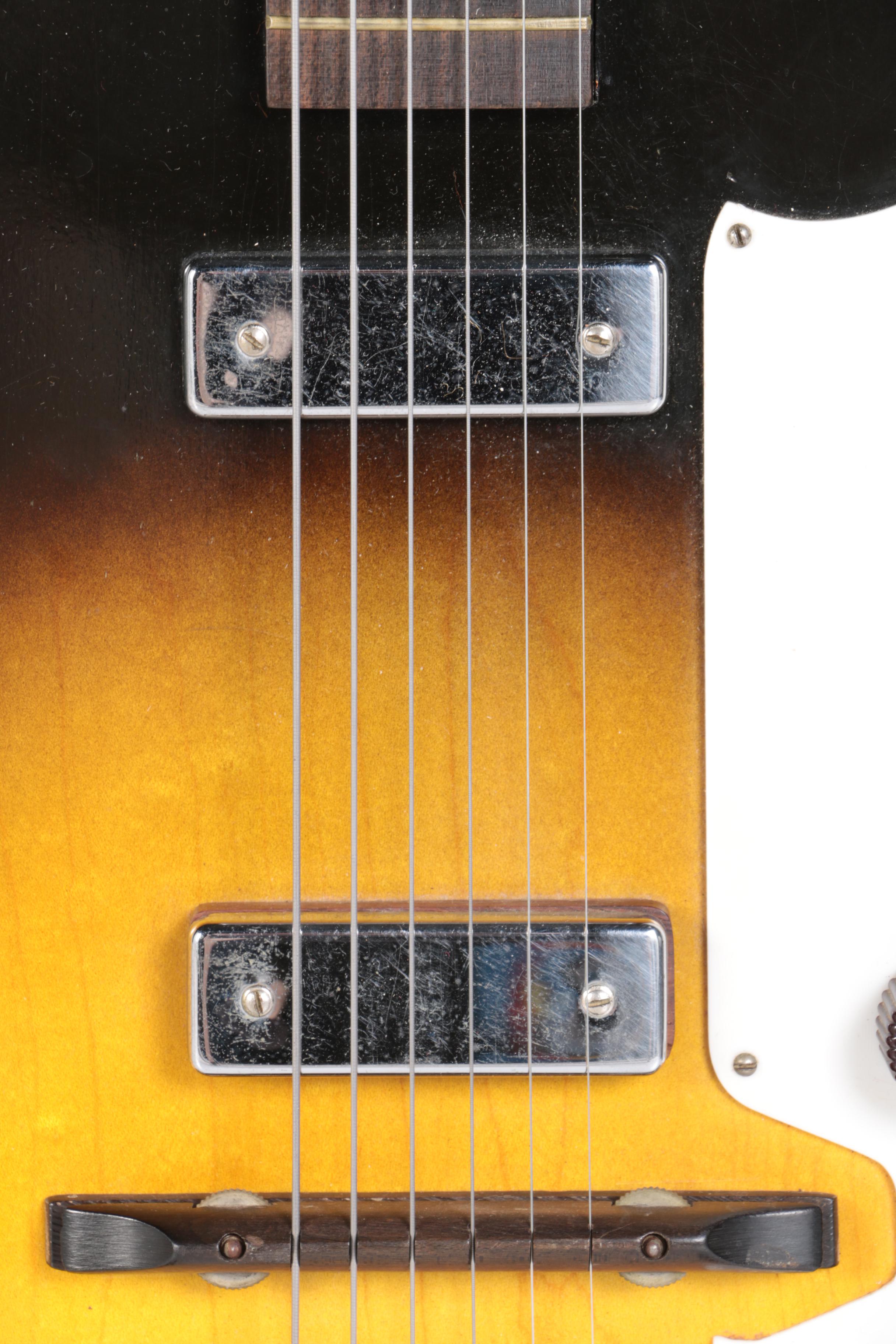 1960s Silvertone Stratotone 1420 Sunburst Electric Guitar with Case