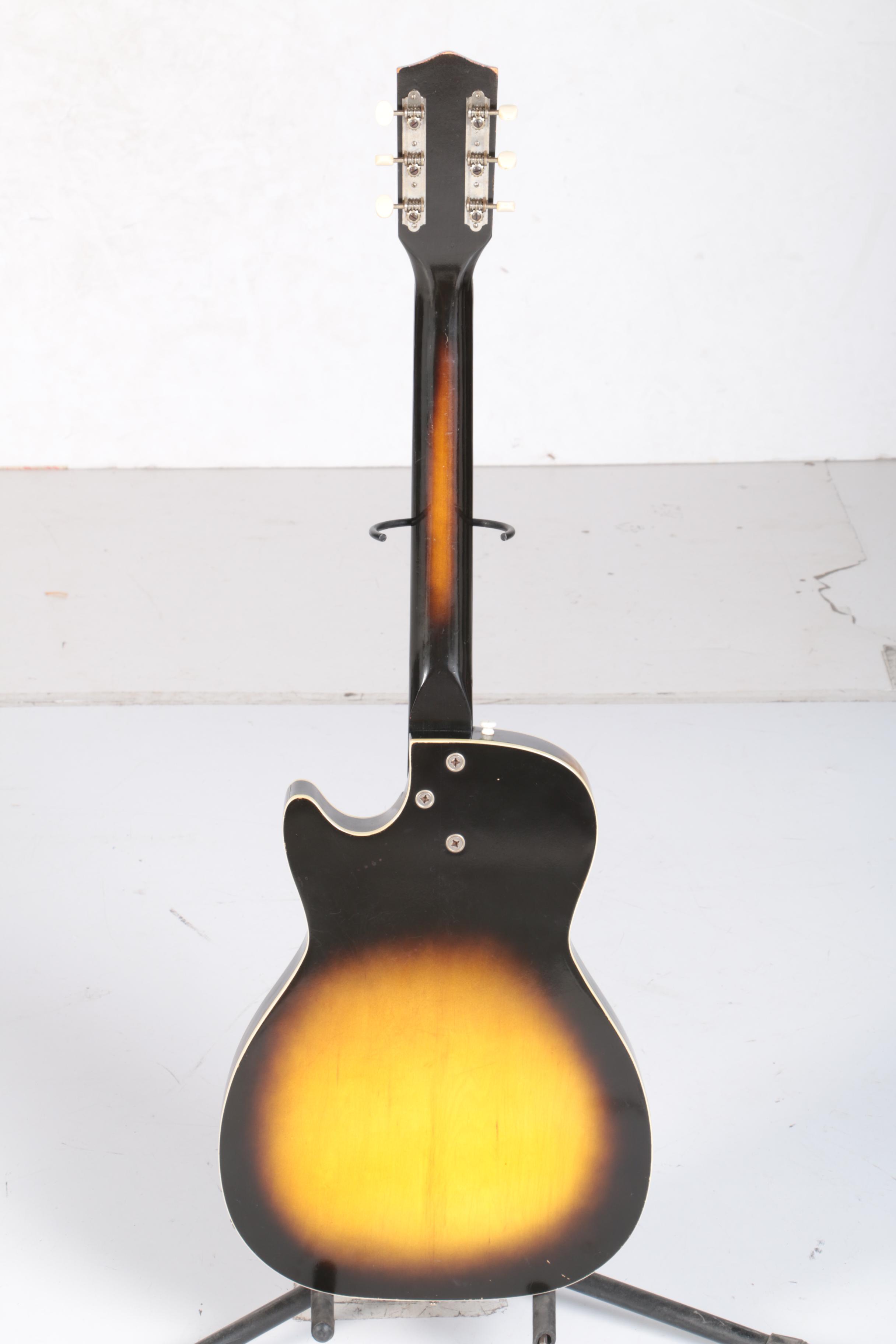 1960s Silvertone Stratotone 1420 Sunburst Electric Guitar with Case