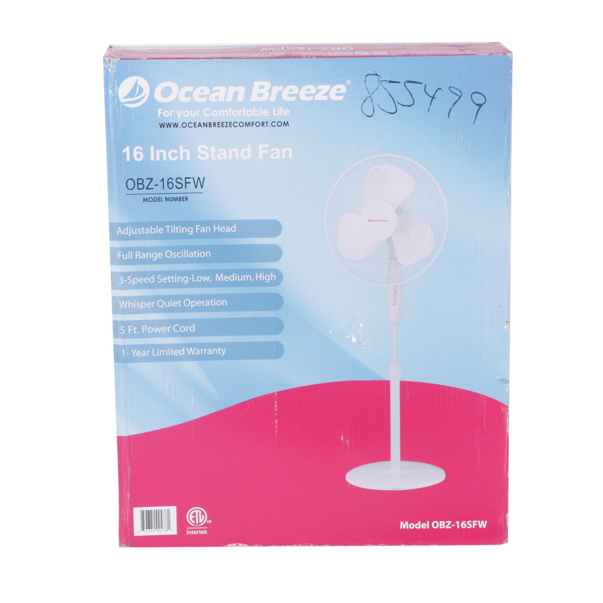 Ocean Breeze 16" Stand Fan