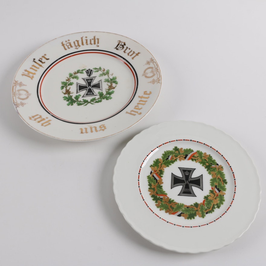 Pair of Porcelain World War One Prussian Plates including KPM