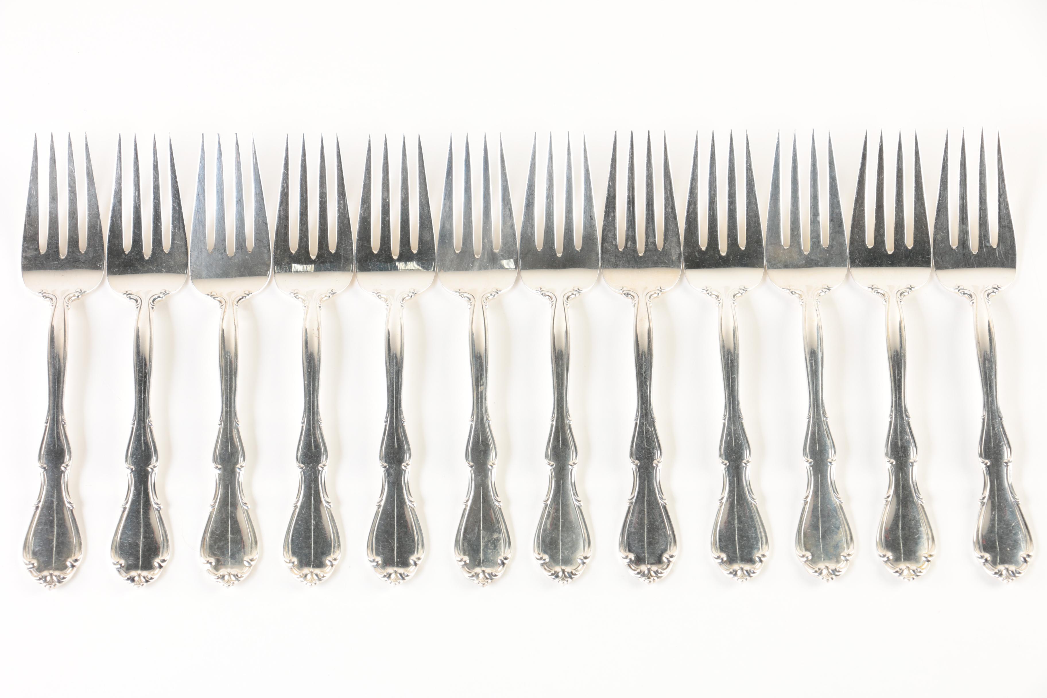 Towle "Fontana" Sterling Silver Flatware Set with Weighted Sterling Shakers